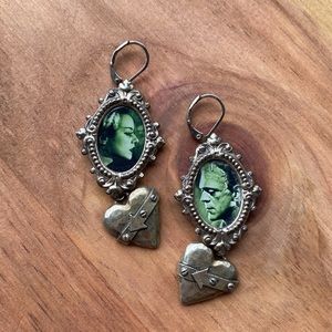 Frankenstein’s Monster & His Bride Earrings